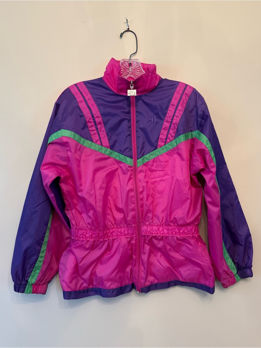 80’s Vintage Hanes Colorblock Windbreaker Girls L